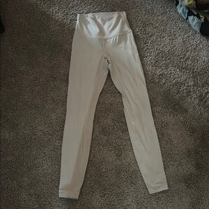 High-Waisted Light Gray Leggings